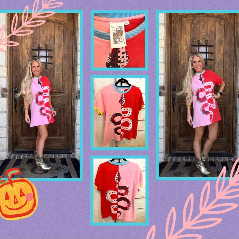 QOS XS (but super roomy) snake dress